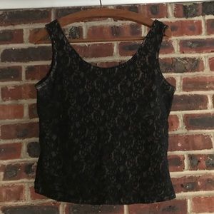 Black Lace Tank Top